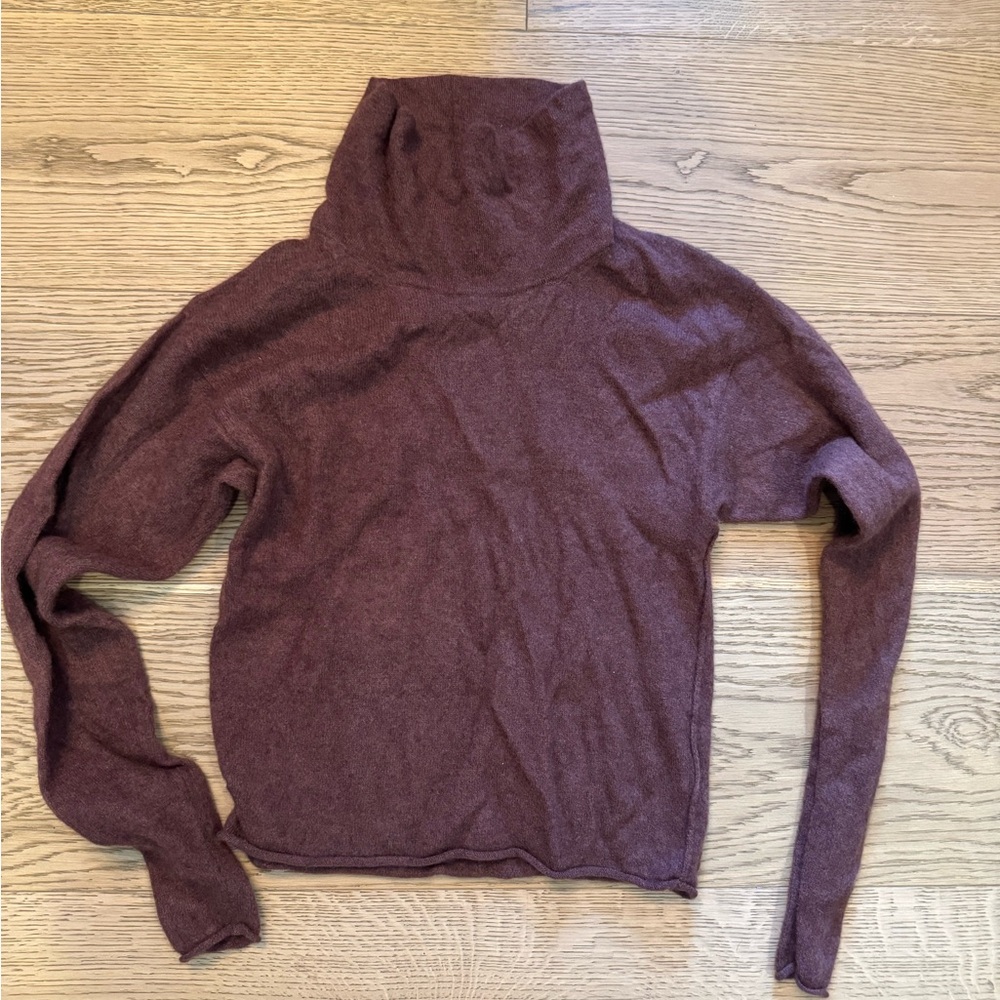 Free People Plum Cowl Neck Sweater